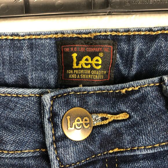 Vintage Lee Women's Bootcut Leg Mid-Rise Blue Jeans Denim Size 10 Short 5-Pocket - Picture 3 of 6